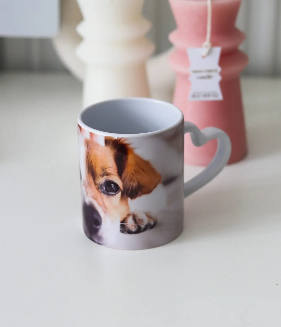 Custom Heart Handled Mugs
