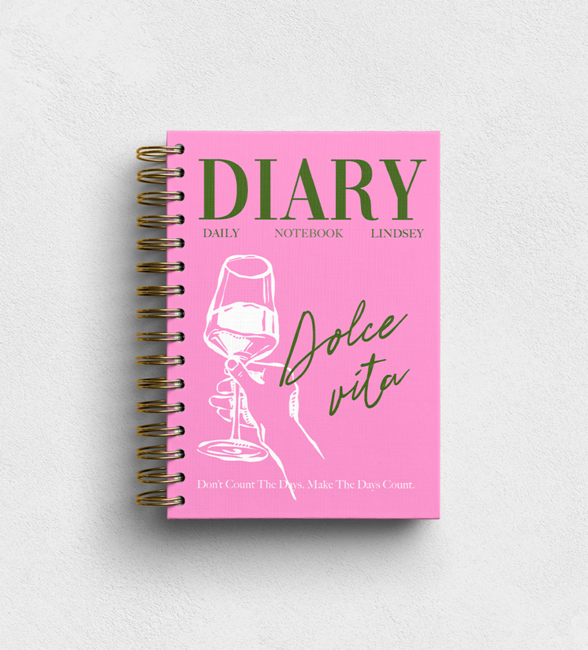 Pink Life Personalised Notebook