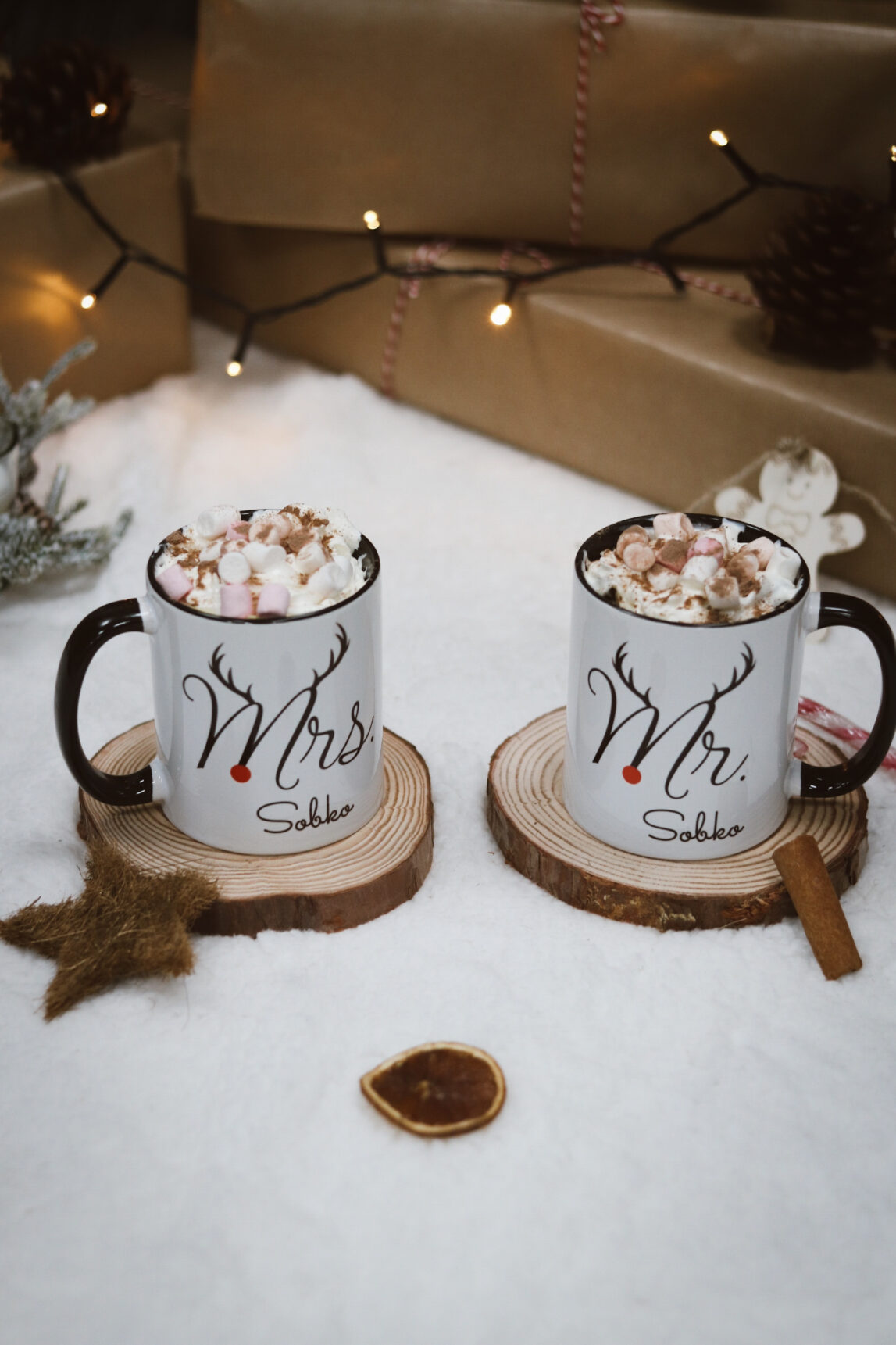 Christmas Personalised Mug - Mrs & Mr