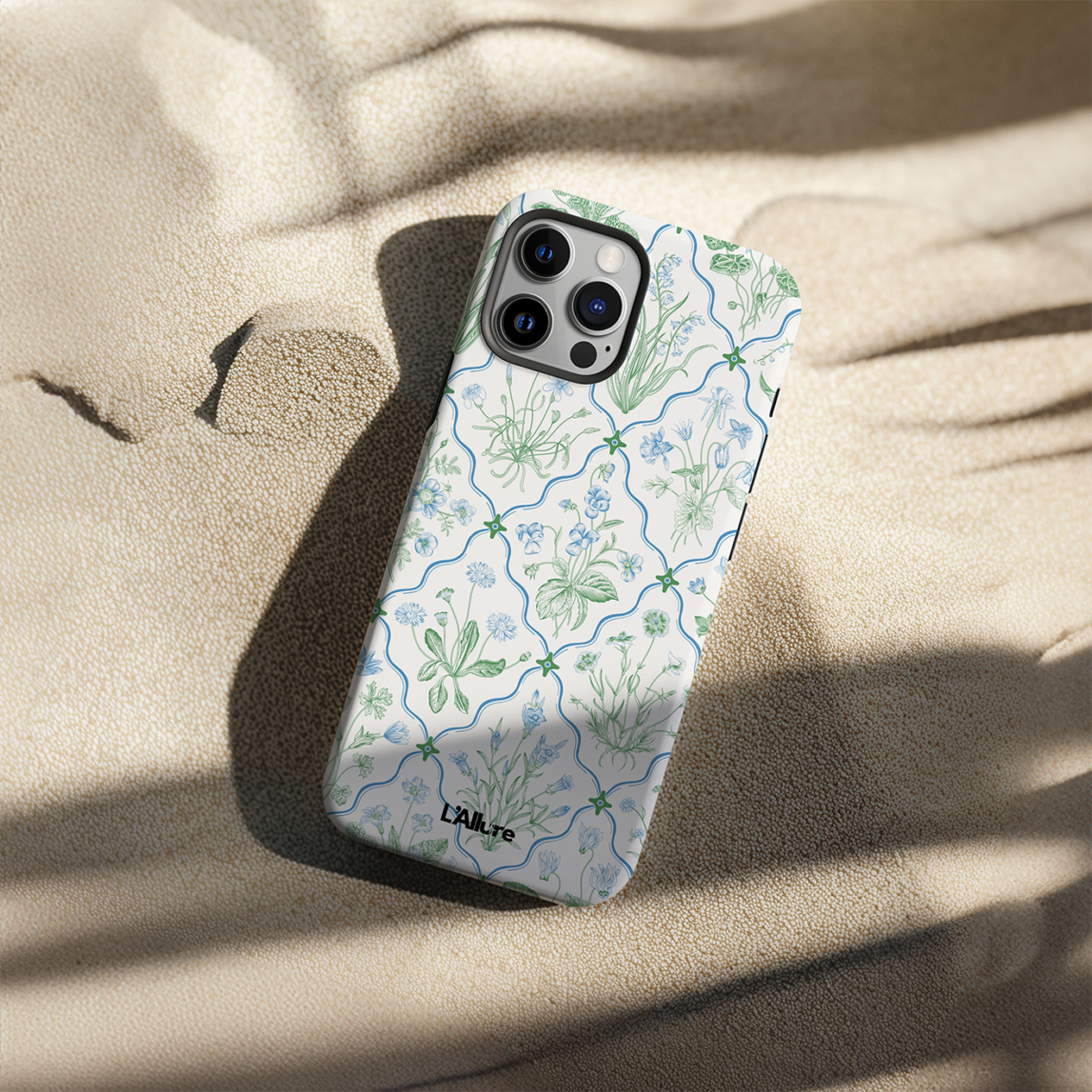 Green Blue Floral Phone Case
