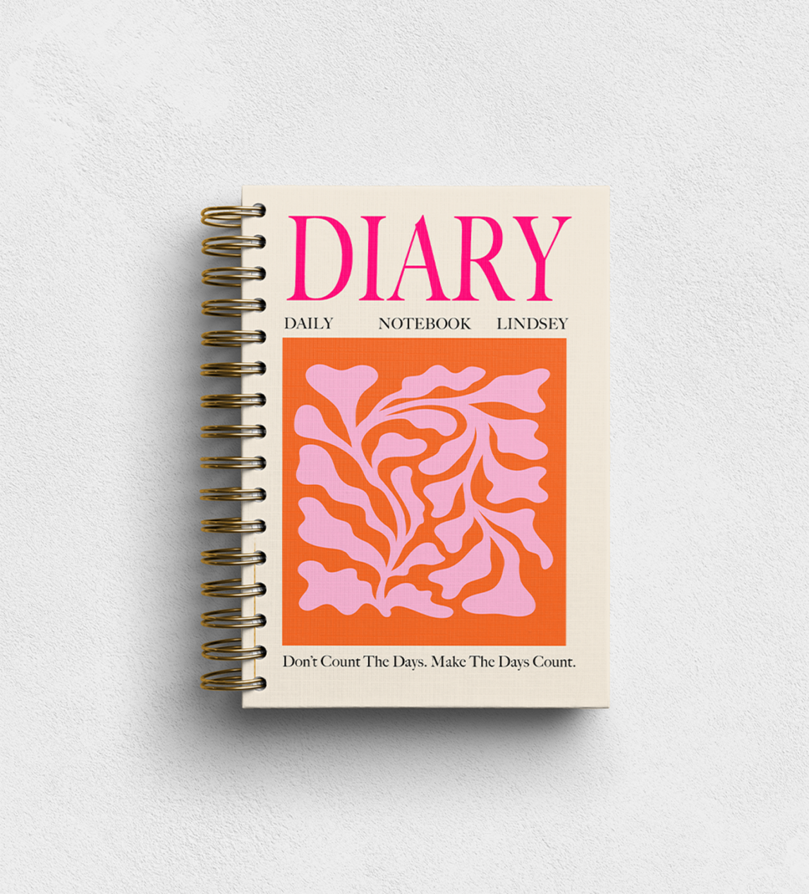 Orange L’Allure Life Personalised Notebook