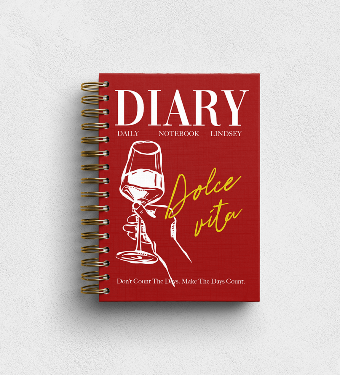 Red Wine Personalised Notebook