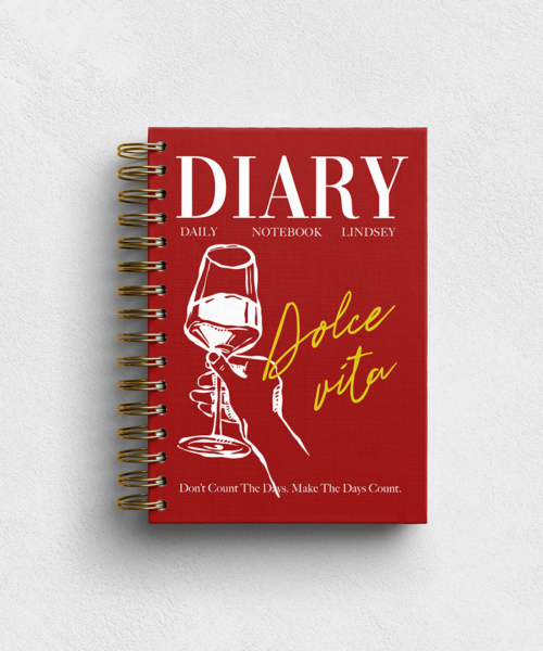 Red Wine Personalised Notebook
