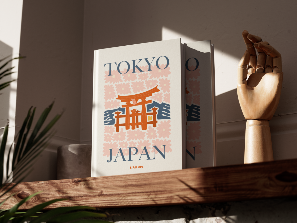 Tokyo Japan Pink Hardcover Coffee Table Book