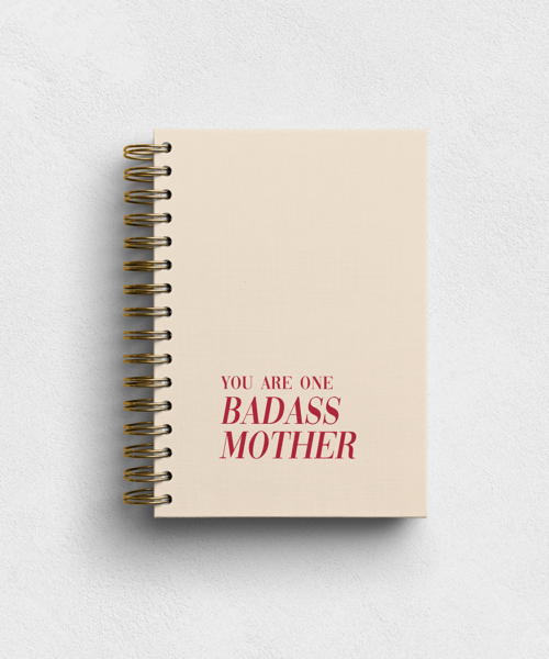 Badass Mother Personalised Hardback Notebook - Ruled, Plain or Planner