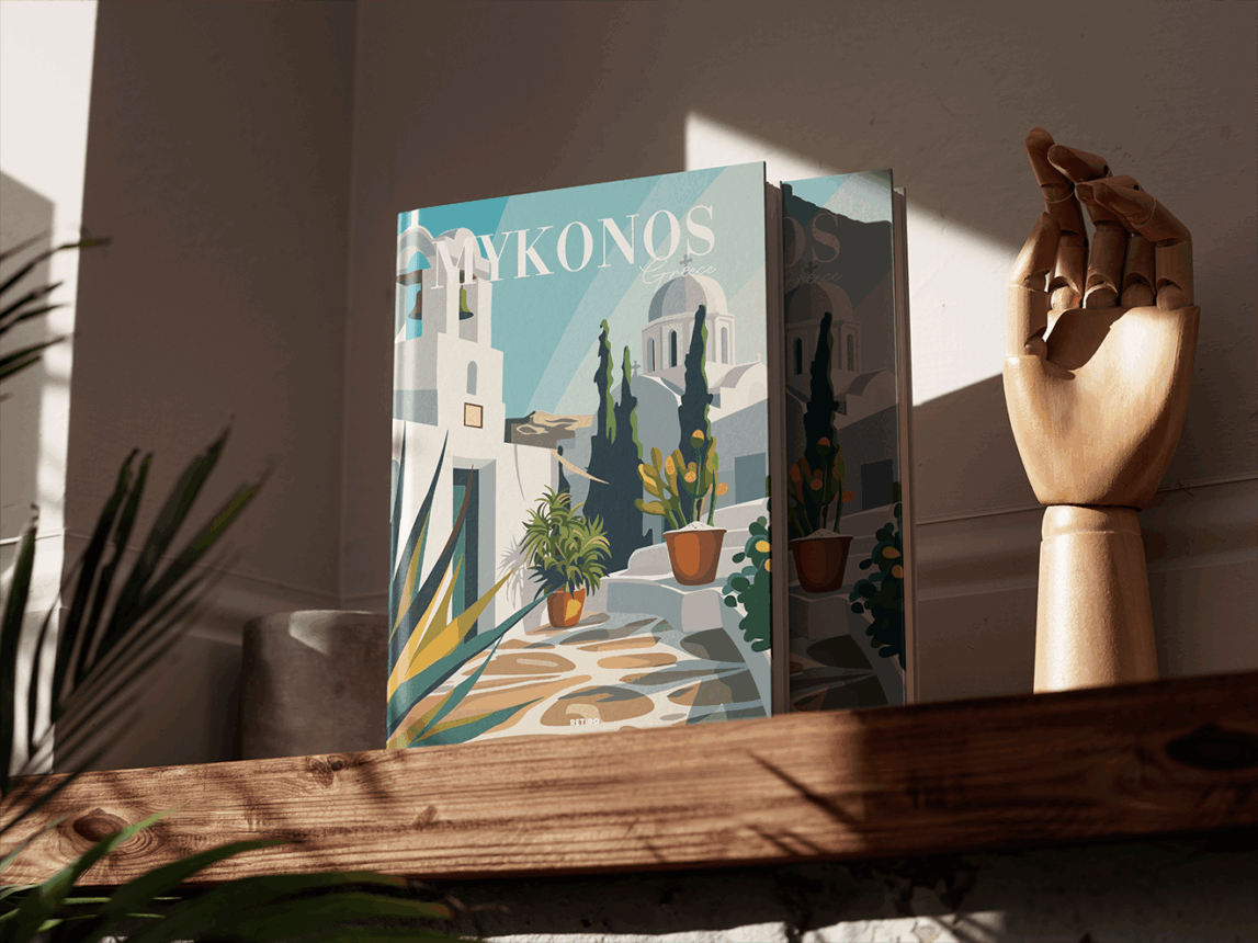Mykonos Greece Retiro Hardcover Coffee Table Book
