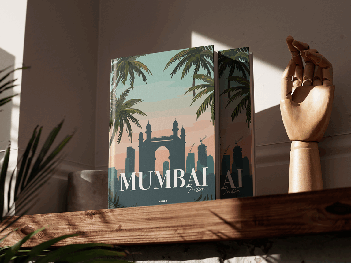 Mumbai India Retiro Hardcover Coffee Table Book