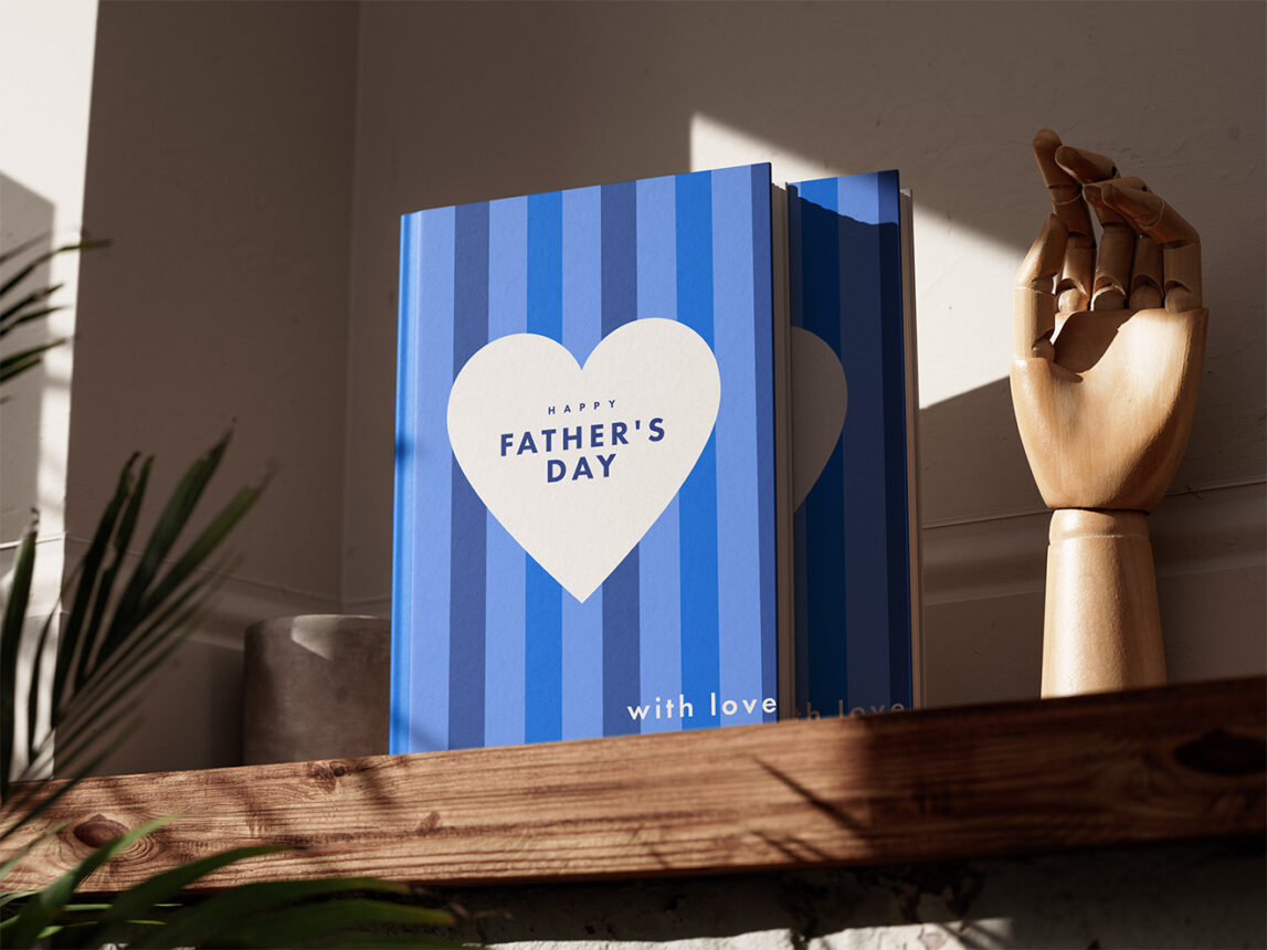 Personalised Father's Day Photo Album Blue